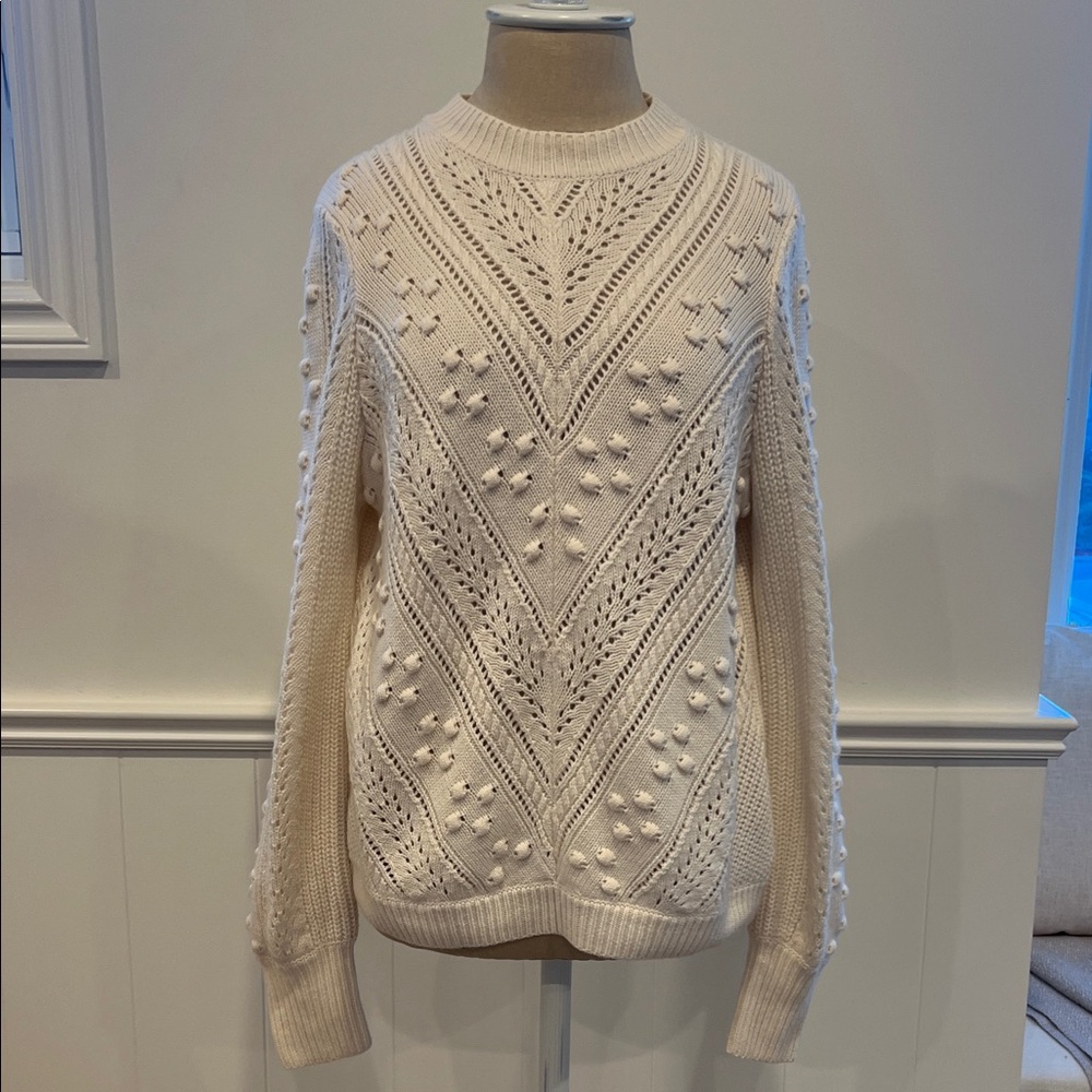 Sezane Cream Knit Sweater Size XS